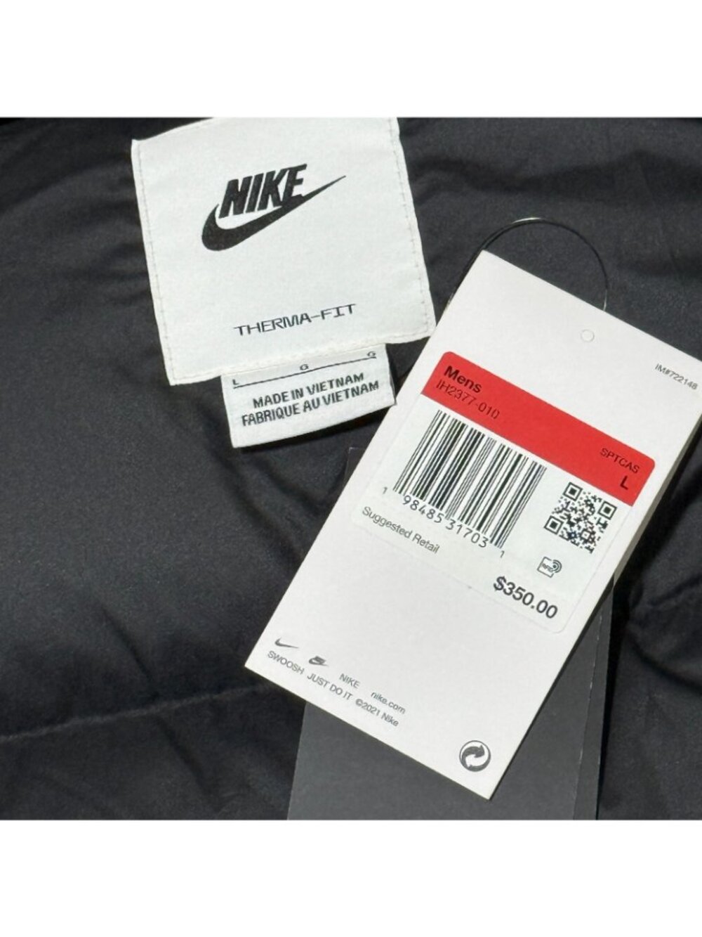 Nike Sportswear Club Therma-FIT Loose Parka Men's Large Black IH2377-010 NWT - Picture 7 of 14